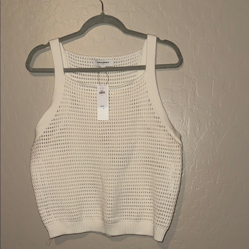 Banana Republic Cream Knit Tank Top